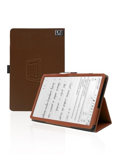 for iFLYTEK AINOTE Air 2 2025 8.2 Inch Android Tablet Case,BOVUGAC Folding Stand Protective Cover with Pencil Holder and Wrist Strap,Full Protection, Premium PU,Scratch Resistant(Brown)