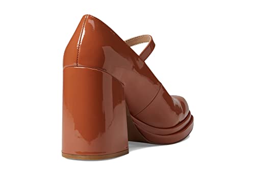 Steve Madden Olivvia Mary Jane Pump Cognac Patent 10 M #TOP13