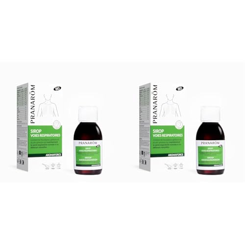 PRANARÔM - Aromaforce - Sirop Voies Respiratoires - Compléments Alimentaires - Aux Huiles Essentielles - Eucalyptus Globulus Et Pin Sylvestre - Vegan - 150 ml (Lot de 2)