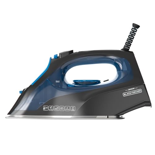 BLACK+DECKER BXIR2605E - Ferro da Stiro a Vapore 2600W | Colpo di Vapore 170 g/min | Vapore Continuo...
