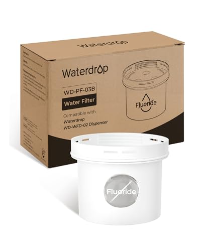 Waterdrop Fluoride-Reducing Replacement Filters for WD-WFD-02L, WD-WFD-02W Dispenser Filtration System, Reduces PFOA/PFOS, Last Up to 150 Gallon or 2 months, WD-PF-03B (1 Pack)