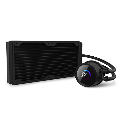 Image of NZXT Kraken 240 - RL-KN-240-B1-240mm AIO CPU Liquid Cooler - Customizable 1.54 inch Square LCD Display for Images,Performance Metrics and More - High-Performance Pump - 2 x F120P Fans - Black,(Pack of 8)