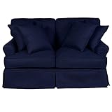 Sunset Trading Horizon Loveseat, Configurable, Navy Blue