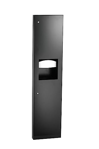 B-38032.MBLK TrimLineSeries Semi-Recessed Paper Towel Dispenser/Waste Receptacle