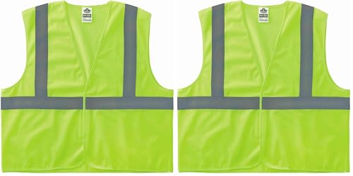Image of Ergodyne GloWear Reflective Safety Vest, Yellow, Orange, Mesh, Adults, Unisex, Hi-Visibility Safety Vest, Vest