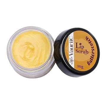 PUB Butterscotch Lip Scrub with Vitamin E & Walnut for Brightening Dark Lips, Smooth & Soft Lips, Almond & Shea Butter for Gentle Exfoliation - 10 grms