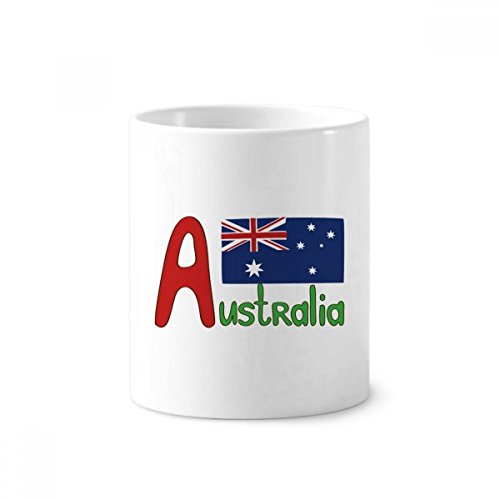 Porte-brosse à dents Australie et pot à stylo en céramique blanche tasse 350ml 9.6cm