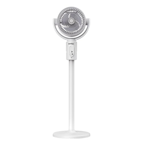 Image of Artifax Personal Rechargeable Fan ART-B-11 | 2-in-1 Table & Pedestal Fan for Single Person Use | 8000mAh Battery | BLDC Motor | 5 Speeds | Remote Control | Type-C Charging Portable Fan