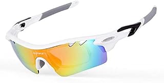 UBERSWEET® WhiteCycling Eyewear Cycling Glasses 5 Lens Cycling Sunglasses Bike Sports Eyewear Bicycle Glasses Polarized Sp... Price In India
