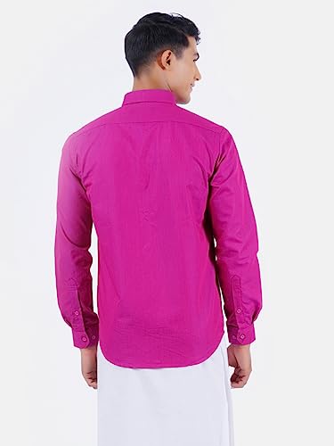 Image of RAMRAJ COTTON Men Full Sleeve Shirt | Prestigious Fit | Elegant Daily Formal Wear