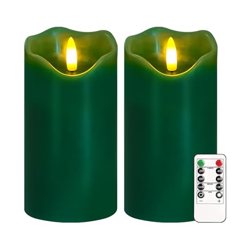 Battery-Operated Flickering Wax Candles