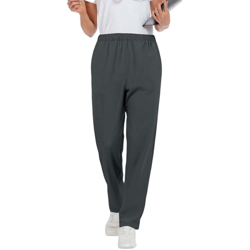 Image of Women's Medica Scrub Pants Pull On Workwear Cargo Pocket Elastic Waist Hospital Uniform Trousers