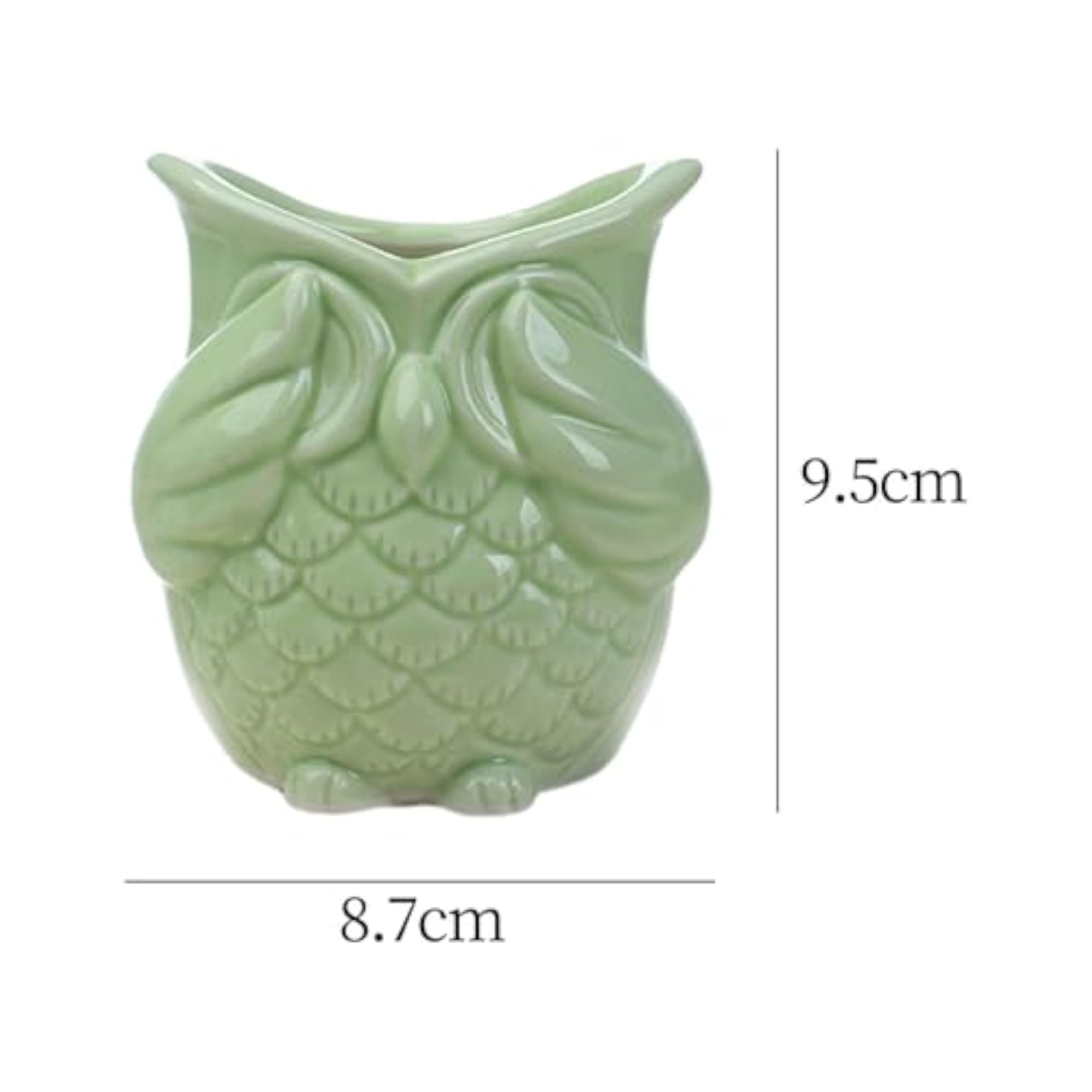 Owl Shape Ceramic Flower Pot for Home and Office Decor