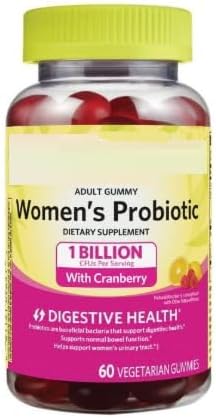 SEDLAV Women's Cranberry Probiotic Supplement Vegetarian Gummies, Raspberry Lemon, 60 Count Sticker