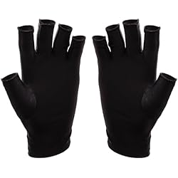 SUNUV LED Gloves for Gel Nails, UPF 50+ Anti UV Gloves for Gel Nail Lamp, Professional UV Gloves for Nail Techs