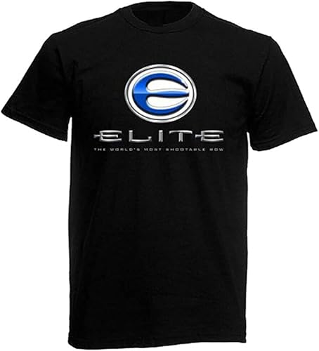Elite Archery Slogan Bow Logo Symbol Men's Black T-Shirt S