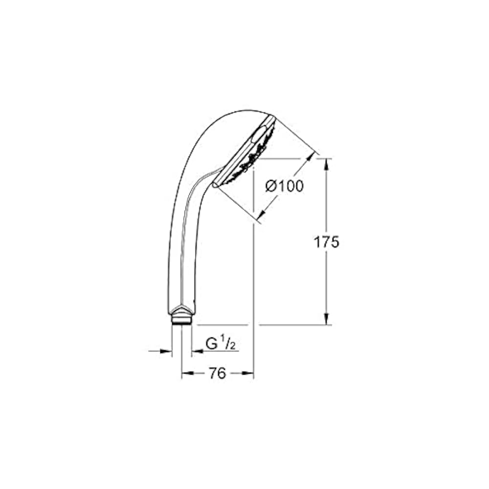 GROHE RELEXA 100 Five シャワーヘッド　2879600J GROHE 28796000 | Relexa 100 Five Hand Shower | 5 Sprays