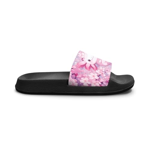 Image of Unisex Slides for Girls Boys Comfortable Slippers Slides Non-slip Shower Shoes House Fashion Thick for Indoor & Outdoor Gifts