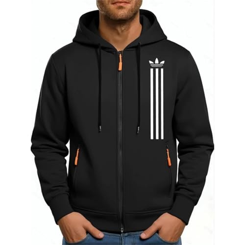 Mens Zip Up Hoodie Casual Stylish Durable Top Raglan Sleeves Sweatshirt Fashion Wear2
