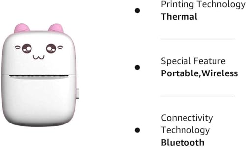 Image of X14STORE Thermal Mini Printer, Portable Inkless Sticker Maker, Bluetooth Printer for Phone, Wireless Label Printer with Tape, Free Cut Small Pocket Printer Compatible with iOS & Android