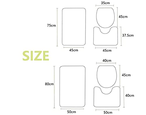 Badematte Set 3 Teiliges Badezimmerteppich Waldtier Löwe Badgarnitur rutschfest Badezimmer Weich Badvorleger Sets… – Bild 3