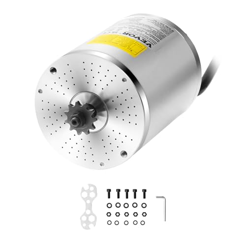 VEVOR Motor Eléctrico sin Escobillas, Motor Eléctrico de 3000 W CC para Go Karts, 60 V 4800 RPM, Motor Eléctrico sin Escobillas para Moto de Cross, para Bicicleta Eléctrica, Motocicleta, Scooter