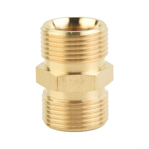 Power Pressure Washer Pump Hose Connector Outlet Top Notch M2215 Mm Male Adaptor Gold