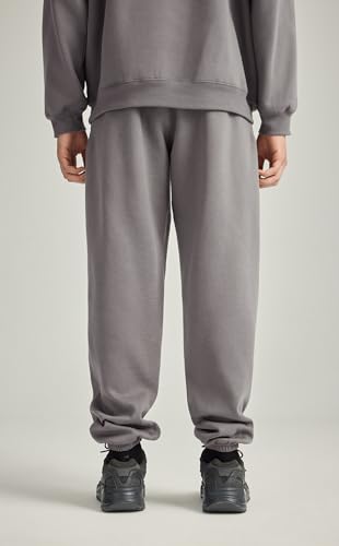 Men's Fleece Sweatpants Elastic Bottom Sweat Pants Relaxed Fit Lounge Joggers for Men with Pockets4