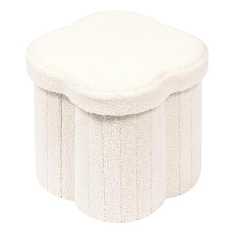 B FSOBEIIALEO Flower-Shaped Storage Ottoman Cover