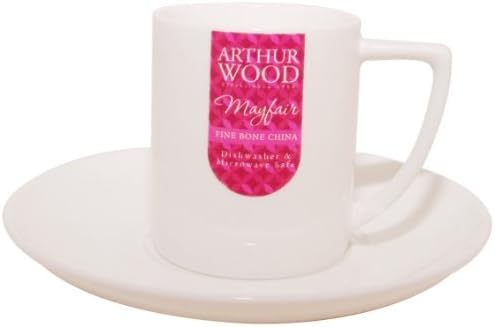 Arthur Wood Mayfair Esspresso Cup and Saucer, White