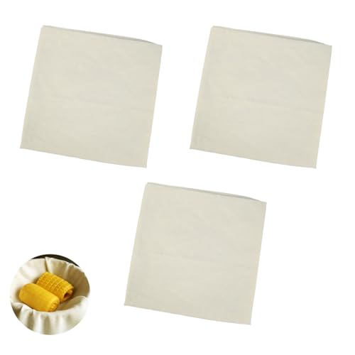 3 Stück Passiertuch Wiederverwendbar,Käsetuch Meterware,Passiertücher,Cheesecloth,Mulltuch Küche,Abseihtuch,Mulltücher,Seihtuch,Baumwolltuch,Leinentuch,Presstuch für Obstpresse,Nussmilchbeutel