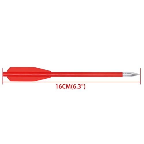 60PCS 6.3 Inch 50-80LB Mini Archery Crossbow Bolts Set with Sharp Metal Tip, Reusable Durable Arrow Dart for Shooting Target Practice, Small Hunting Game, Outdoor Fishing — view 3