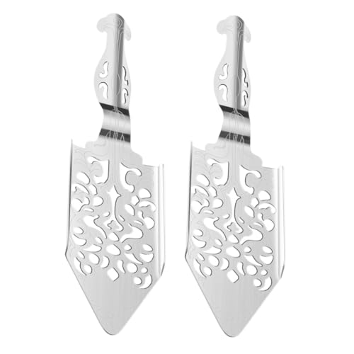 SMASOLO 2 piezas Cucharas de Absenta de Acero Inoxidable Resistentes y Multifuncionales con Filtro Hueco para Diluir Ajenjo Bebidas de Unidades para Ritual de Bar Casa