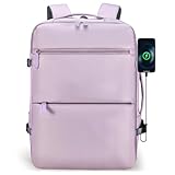 COSCOOA 6x13x17 inch Personal Bag Air Canada,15x33x43 cm Travel Bag, Expandable Carry On Travel Backpack,Underseat Travel Duffel Bag,17 inch Laptop Backpack Purple