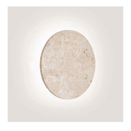 Aplique de pared de travertino Wabi Sabi en piedra natural y diseño minimalista de 30cm
