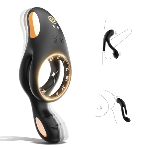Vibrating Cock Ring, 3 in 1 Cockring Sex Toys for Couples with 10 Vibrating Modes, Double Penis Ring Vibrator Stimulate Erection Sex Toys4mens UK, Adult Toys Sex Toys4couples Men & Women Sex Toys