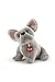 Trudi- Peluche perro, Color gris (22614)