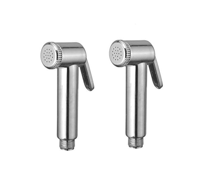 Image of Handheld Bidet Sprayer | Chrome Finish Health Faucet | Ergonomic Jet Spray Gun (2 Pieces) | Durable ABS Material, Leakproof, Easy DIY Installation | Bathroom, Toilet & Personal Hygiene