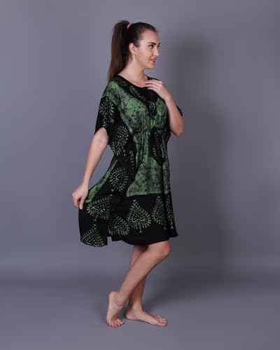 Image of Onekbhalo Women's Cotton Floral Kaftan Nighty Maxi Gown (OK Free Size)