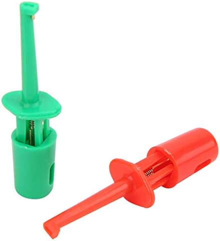 Single Hook Clip Test Probe Set Test Colorful Probe 20Pcs High Reliability Test Hook Multimeter Accessories for Electrician for Electronic Testing (Small test hook)