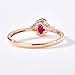Aotiwe Wedding Ring Sets for Her, Womens Rings Fashion Polished with Oval Ruby and Diamond 9K Rose Gold Size 8.5