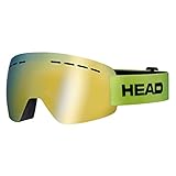 Schutzhülle inkludiert HEAD Unisex – Erwachsene SOLAR Skibrille, FMR Lime, L