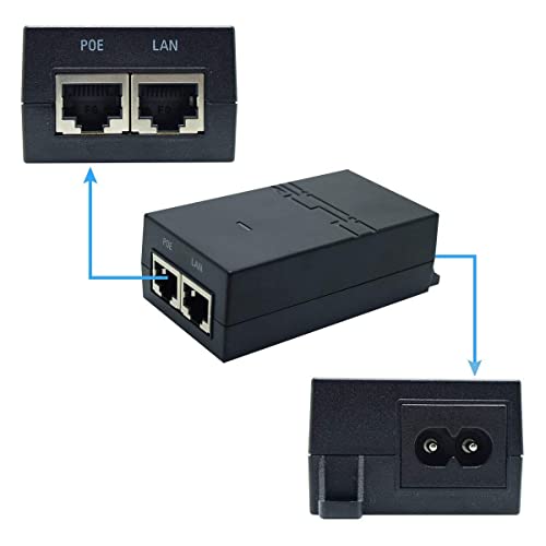 Poe Injector -2Port Poe For 48V15.4W With Ieee802.3I 10 Base-T Ieee802.3I 100 Base-Tx Ieee802.3X Flow Control #TOP4
