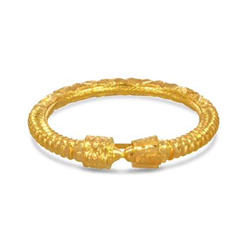 Image of Senco Gold & Diamonds Nakshi Artsy Gold Mukh Bangle