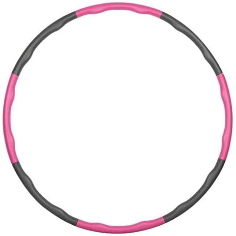 DSL Hula Hoop Weighted Collapsible Fitness Wave Adjustable ABS Exercise Hoola UK (Pink + Gray) Cover