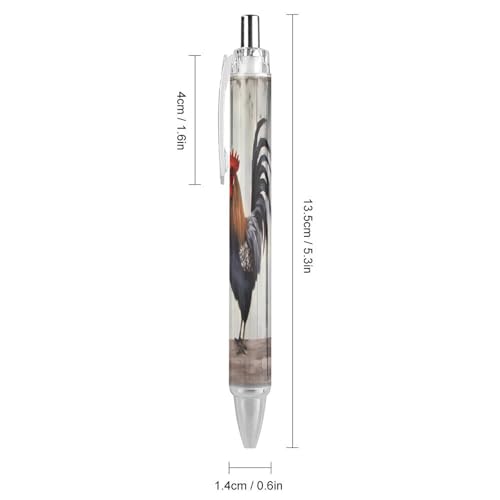 Bolígrafos retráctiles de punta fina de 0,5 mm con diseño de gallo para escritorio 2