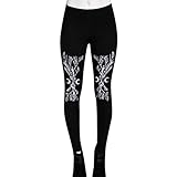 ☃☃Damen Cool Hose Stretch Skinny Hip Hop Dance Jogging Trainingshose Casual Streetwear Pants Hoher Bund mit Kette Damen Dünne Yoga Gothic Hose Hohe Taille Sommer Yoga Hosen Tummy Control Laufhose Yogahose Druck Lange Flare Leggings Bleistift 3/4 Elastische Gym Sport Workout Leggins Slim Fit Sporthose Frauen Magisches Pentagramm Strecken Strumpfhosen Religiöses Symbol in Voller Länge Leggins