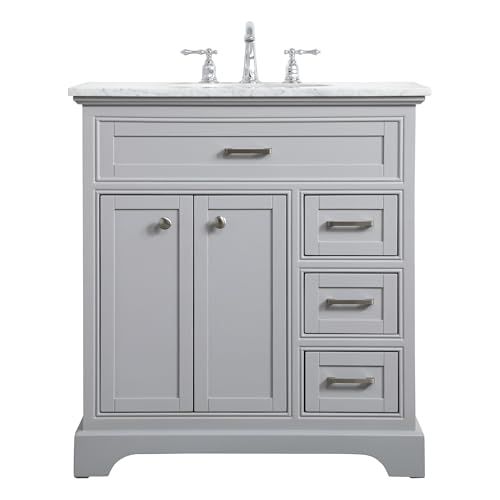 ARS Concepts 32 Single Vanity With Carrara Marble Top