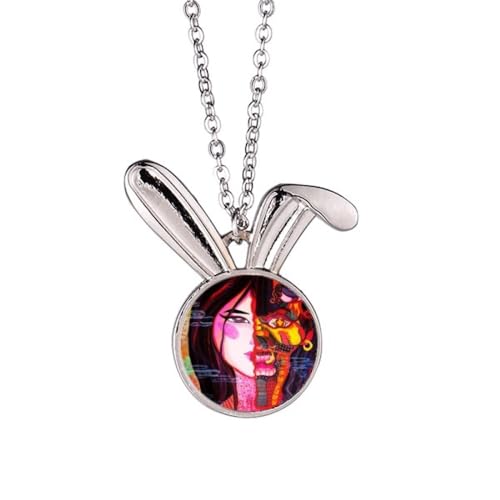Collier lapin art abstrait : rompez la monotonie avec ce pendentif conceptuel