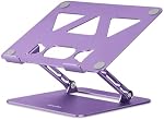 Aoviho Adjustable Laptop Stand for Desk,Portable Laptop Stand Holder and Riser,Foldable Aluminum Notebook Computer Stands for MacBook Air Pro HP Lenovo Dell Samsung Chromebook, 10-15.6 inch (Purple)